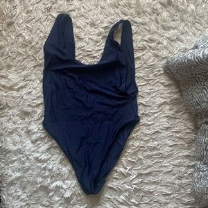 Sexy navy one-piece from aerie